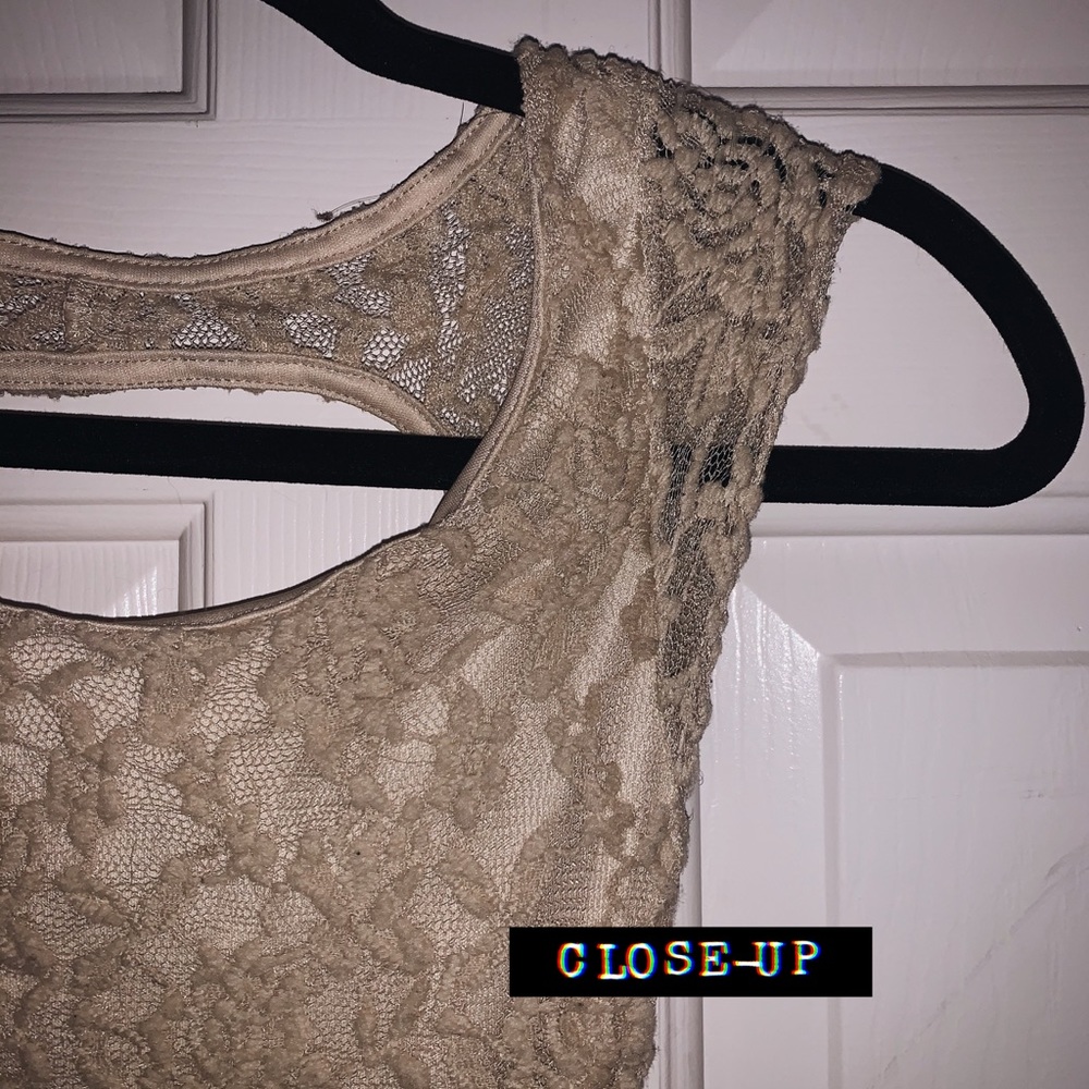 January 7 Maxi Dress in Peach & White Mesh Lace